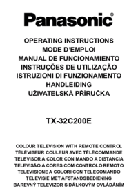 Para ver o documento Panasonic TX32C200E Instruções de Operação